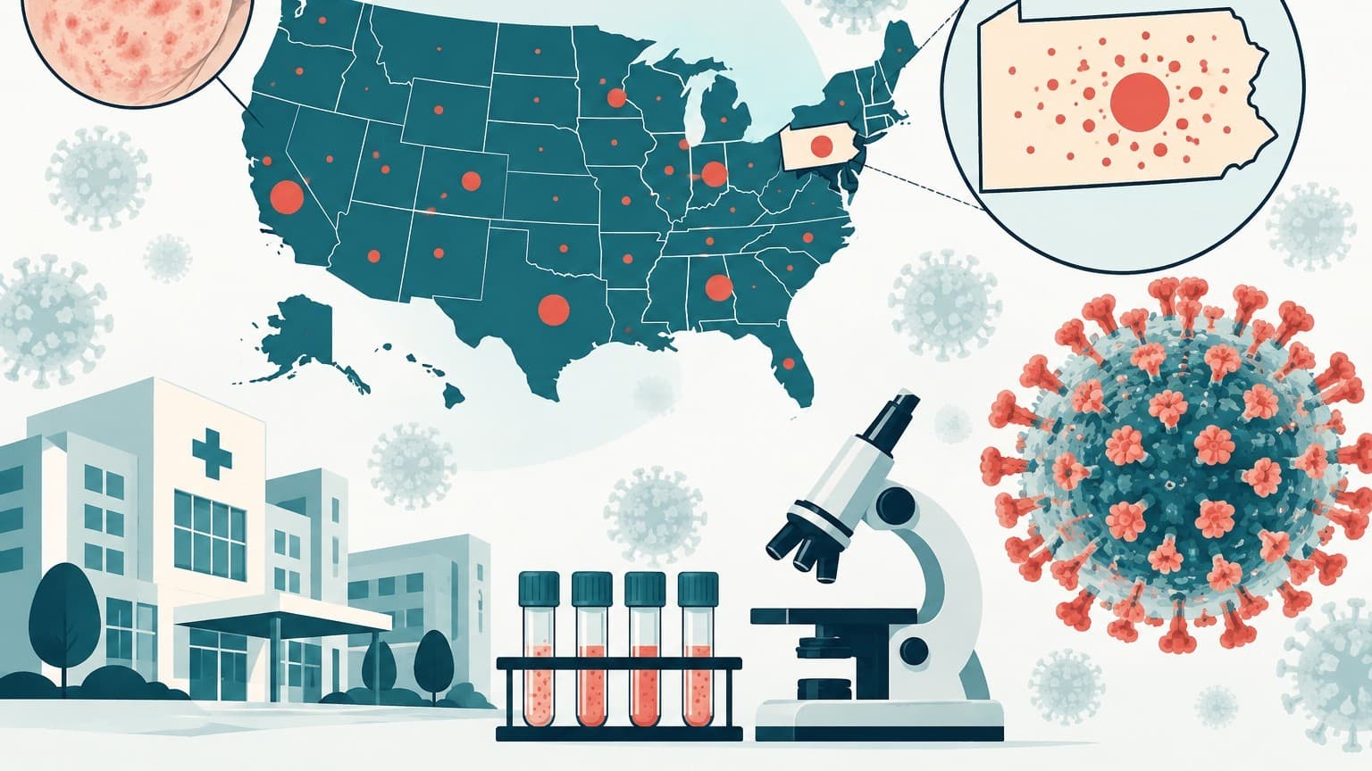 Illustration: US measles cases reach 4,588 as Pennsylvania reports 1,338
