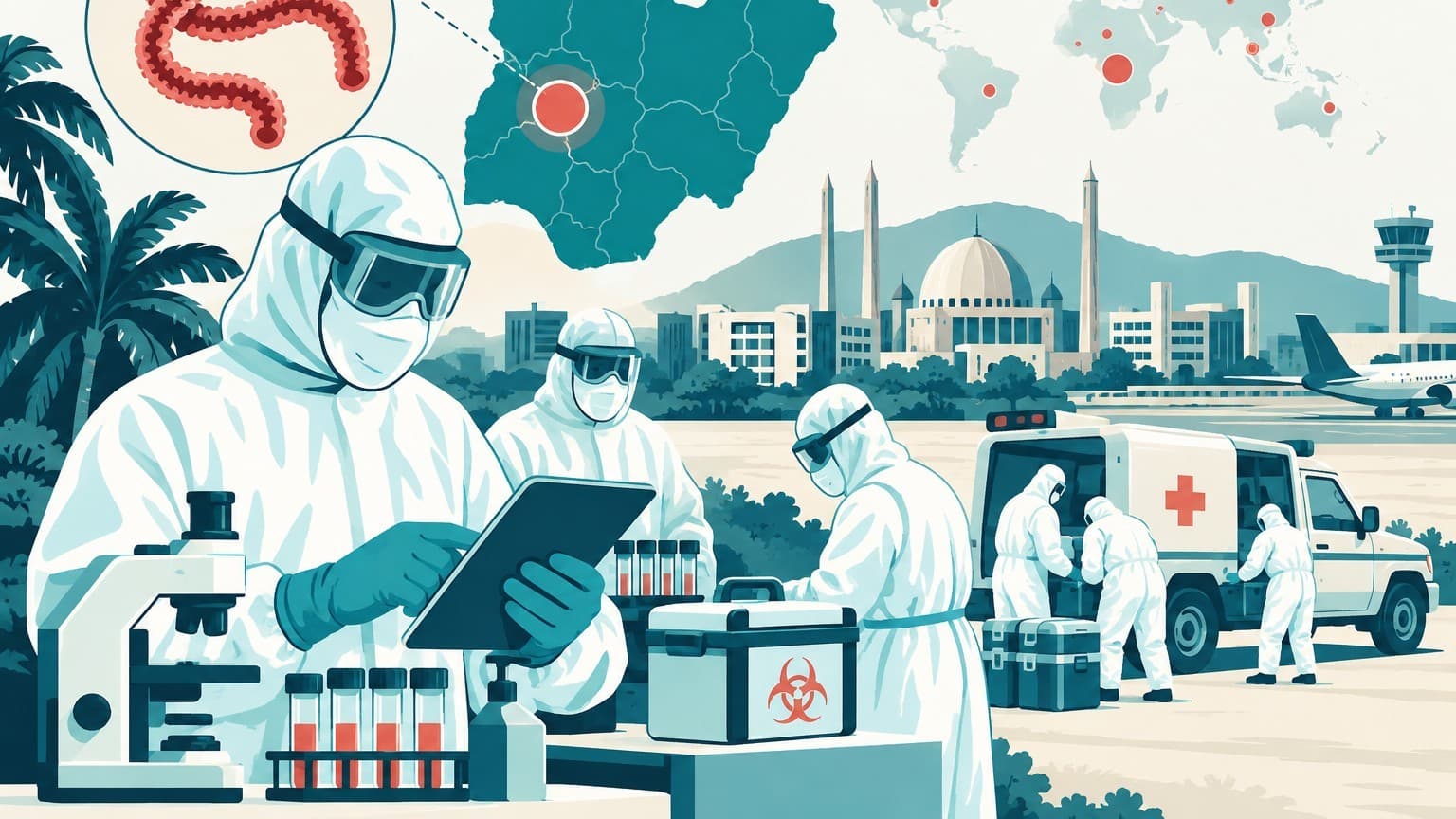 Illustration: Ebola response workers Nigeria Abuja